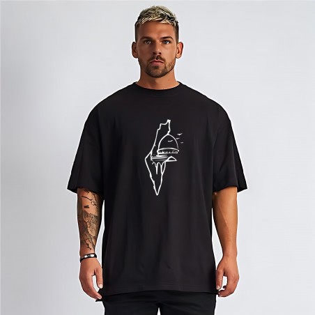 Palestine Map Unique and Ultra Comfortable Urban Cotton T-shirt - Sizes S to XXL