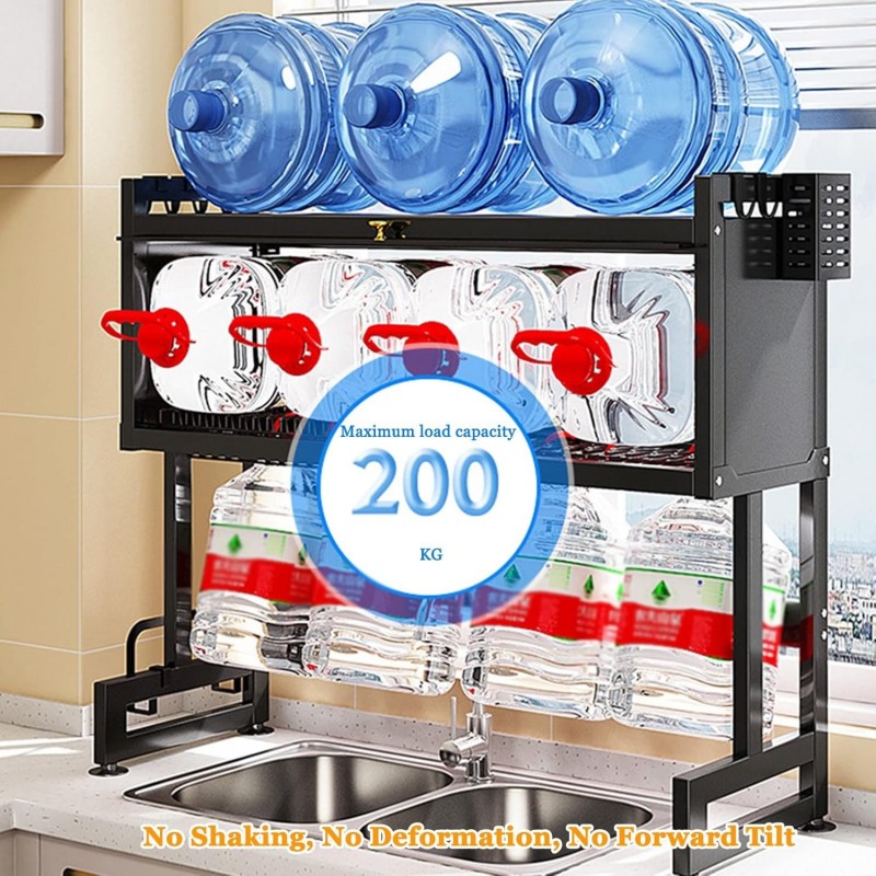 Générique Égouttoir à Vaisselle sur évier (33,4"/ 37,4"), Grand égouttoir à Vaisselle de Cuisine, étagère Extensible avec