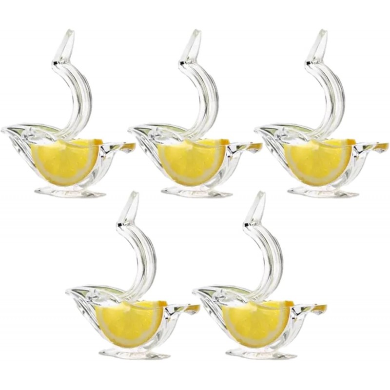 GEQIAN Presse-citron manuel en acrylique - Presse-agrumes manuel - Presse à main - Presse à fruits pratique et transparent pour