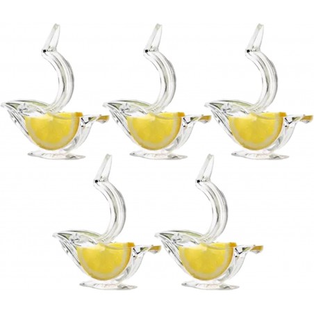 GEQIAN Presse-citron manuel en acrylique - Presse-agrumes manuel - Presse à main - Presse à fruits pratique et transparent pour