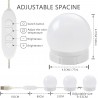 Mondeer Lumière de Miroir, 10 Ampoules Hollywood Kit de Lumière LED Dimmable Lampe pour Miroir Cosmétique Salle de Bain avec 3