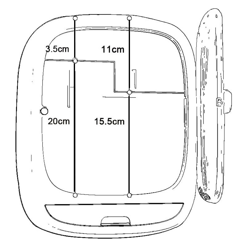 HQW Étagère cosmétique Murale, Armoire de Salle de Bain Suspendue en matériau PP pour cosmétiques et Fournitures d'hygiène,