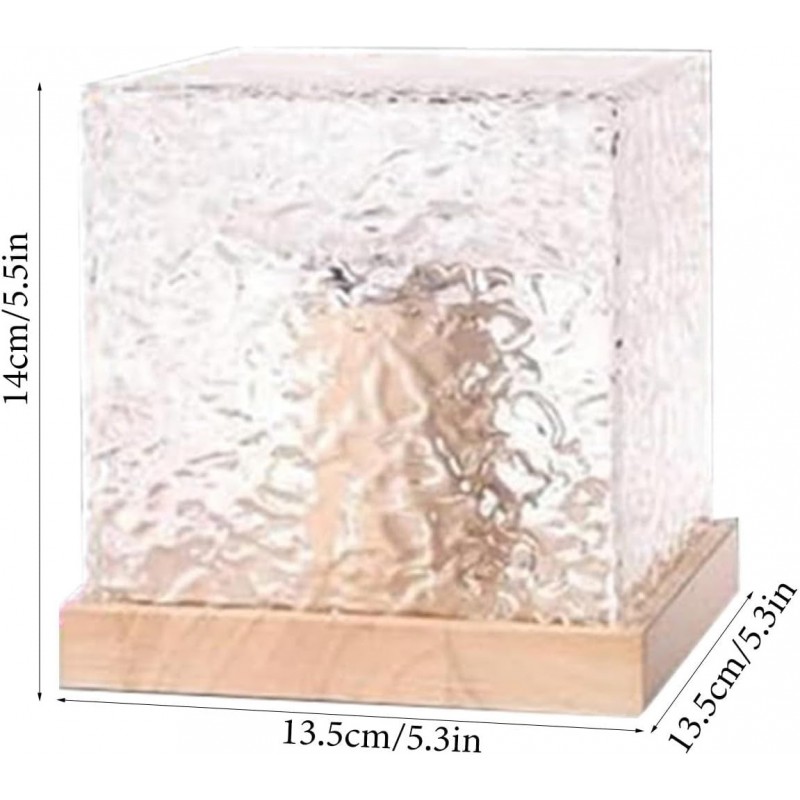 Lampe Eau, Lampe Tesseract Cube | Lampes Eau Célestes Cube Télécommandées | Lampe De Nuit Acrylique Réglable 16 Couleurs,