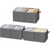 HRILKAOD Boite Organisateur Tiroir, Lot de 3 Organisateur de Tiroir Boite de Rangement Vetement Pliable avec Poignée pour