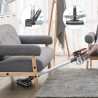 Aspirateur sans fil, puissant moteur de 130 W, léger et silencieux, autonomie de 45 minutes, bâton 2 en 1 et portable, montage