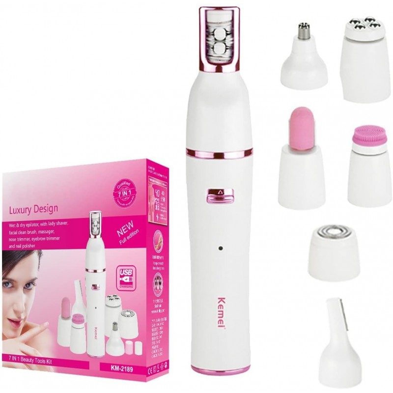 ALREMO Pluxy Hair Removal for Face,7 in 1 Rechargeable Epilating and Cleansing Brush,Pluxy Epil Pro 3.0 Facial Hair Removal for