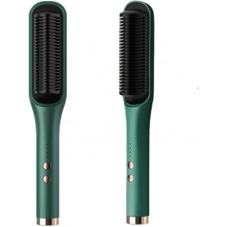 flintronic Brosse Lissante Pour Cheveux, Anti-BrûLure Lisseur Cheveux Professionnel, 30s Chauffage Rapide Fers à Lisser Négatifs