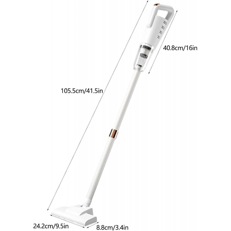 SENZZ Aspirateur sans Fil, aspirateur Voiture, aspirateur Puissant d'aspiration 120 W 85 kpa, aspirateur Balai à Main, pour