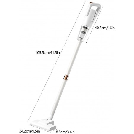 SENZZ Aspirateur sans Fil, aspirateur Voiture, aspirateur Puissant d'aspiration 120 W 85 kpa, aspirateur Balai à Main, pour