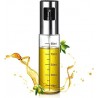 ZAMLY Pulvérisateur d'huile en acier inoxydable et verre 100 ml