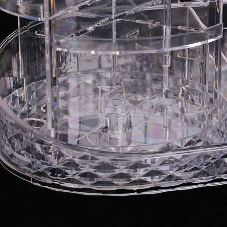 iFCOW Organizador de cosméticos, organizador de maquiagem giratório de 360 graus em forma de L, suporte de maquiagem de acrílico