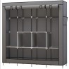 UDEAR Armoire de Rangement Garde-Robe Pliable en Tissu intissé Garde-Robe Penderies pour Chambre d'adulte (Gris)