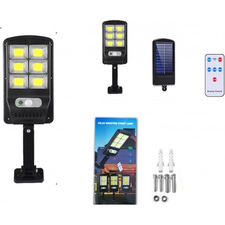 UHEAL Lampes solaires d'extérieur 30 000 W 1600 LED Grand réverbère solaire LED 20 000 mAh Lumière solaire avec détecteur de