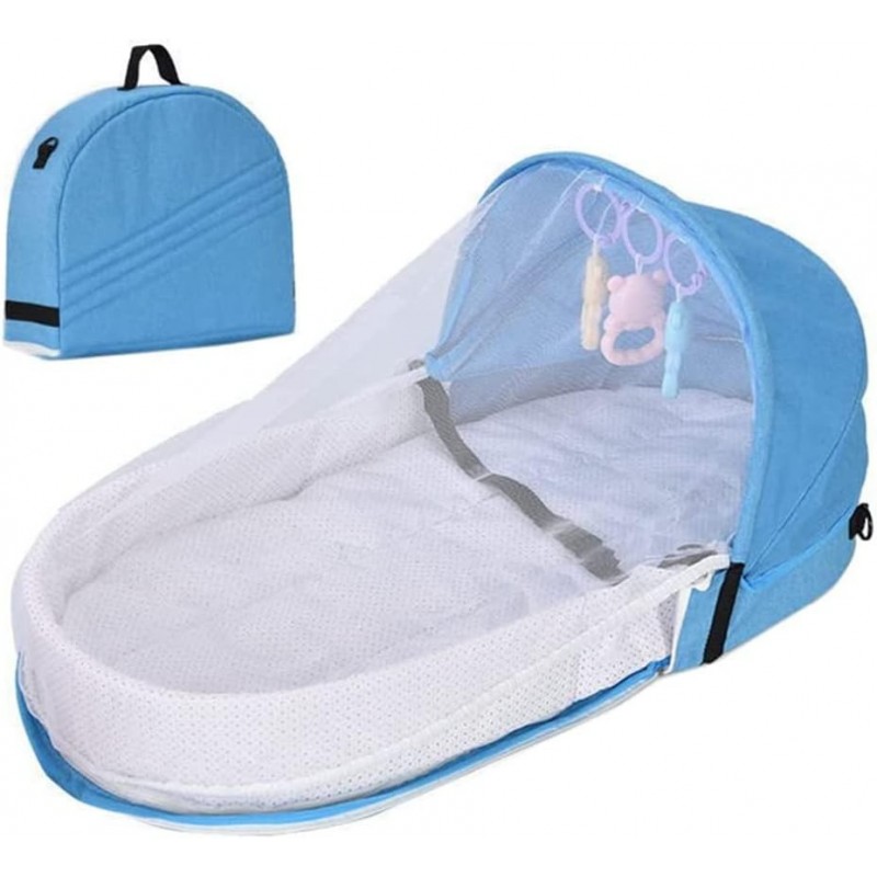 BesDirect Lit bébé Portable lit de Voyage bébé avec moustiquaire et auvent lit bébé avec moustiquaire Sac à Langer lit bébé