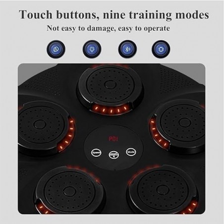 TIIFFY Machine de Boxe Musicale Intelligente, cibles murales de réaction de Boxe à cibles Musicales Multiples, Frappe la Cible