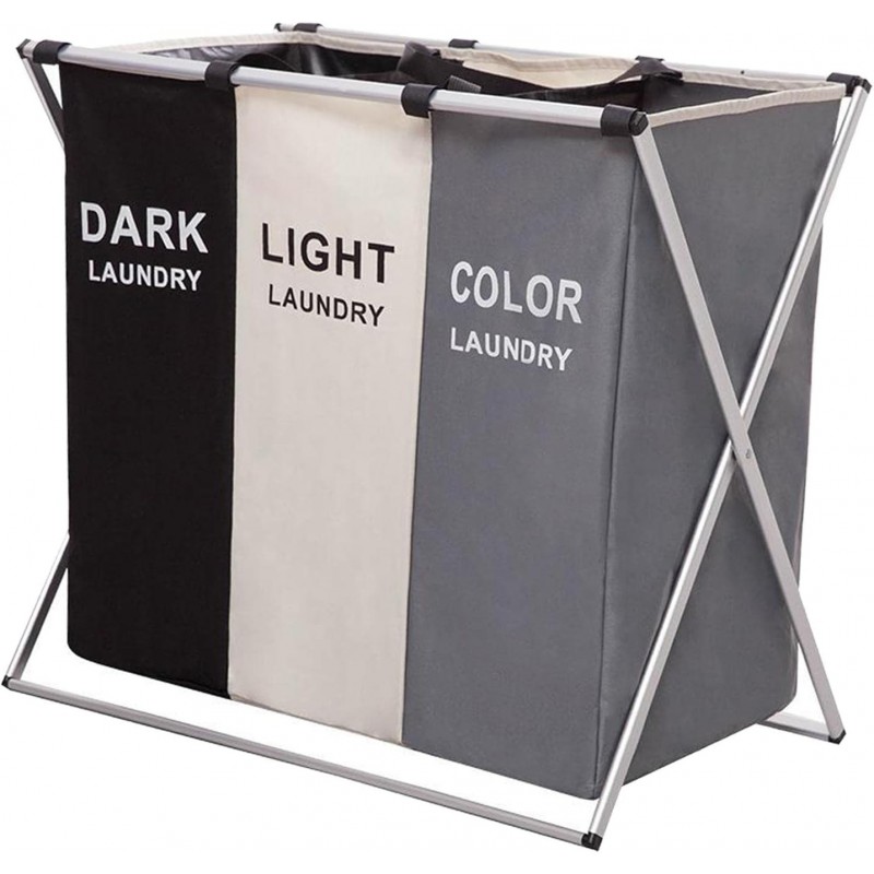 Organizador de cestas con marco de aluminio resistente, 3 rejillas