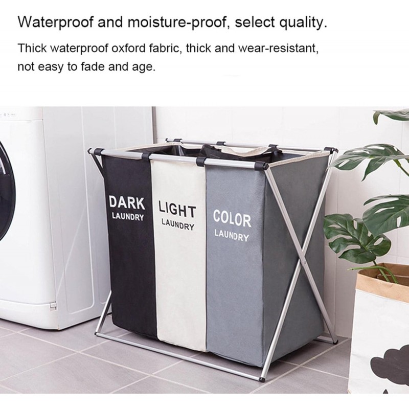 Organizador de cestas con marco de aluminio resistente, 3 rejillas