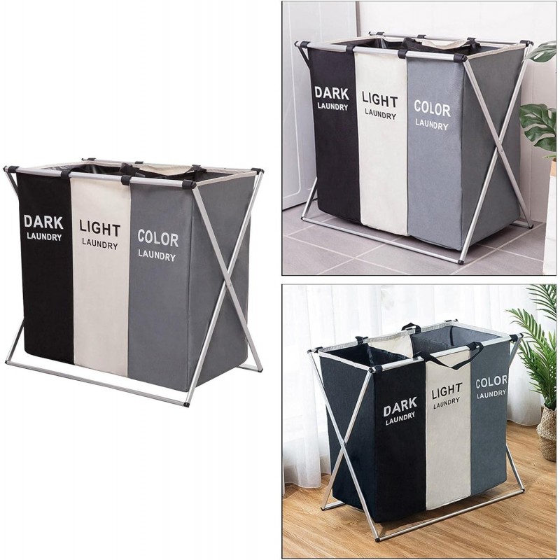 Organizador de cestas con marco de aluminio resistente, 3 rejillas