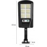 Spot solaire LED extérieur 240 LED, lampe avec détecteur de mouvement et télécommande, 3 modes réglables, IP65 étanche, parfait