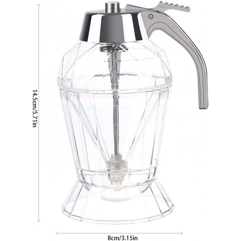 Distributeur de miel en plastique anti-goutte, distributeur de sirop d'érable, pot à miel avec support, beau pot à miel en forme