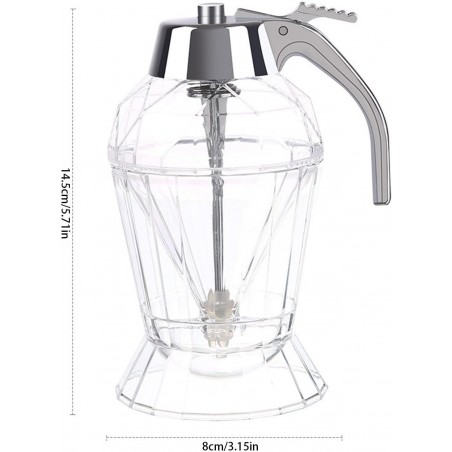 Distributeur de miel en plastique anti-goutte, distributeur de sirop d'érable, pot à miel avec support, beau pot à miel en forme