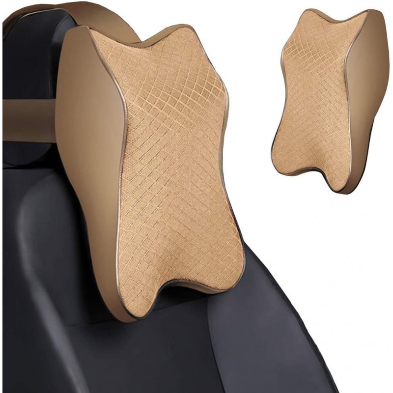 Repose Tete Voiture, coussins de soutien de cou en mousse à mémoire de forme, oreillers cervicaux respirants pour la conduite,