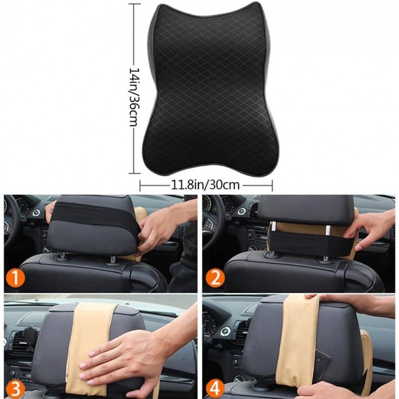 Repose Tete Voiture, coussins de soutien de cou en mousse à mémoire de forme, oreillers cervicaux respirants pour la conduite,