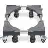 Base de Machine à Laver Réglable 45cm-65cm,Socle Lave Linge,Support Machine a Laver,avec 4 Pieds+4 Roues,Antidérapant Stent