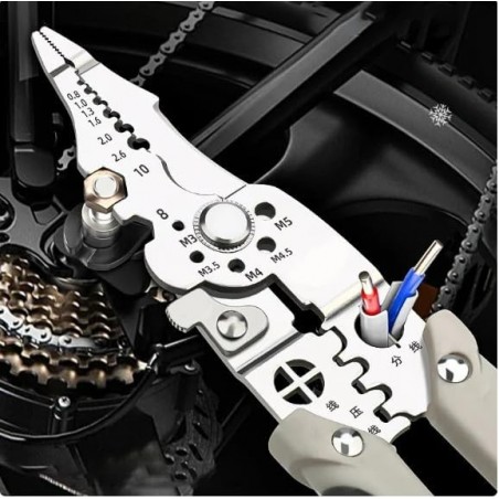 Pince à dénuder multifonctionnelle, pince à sertir, outil de dénudage automatique réglable, en acier inoxydable, pince à dénuder