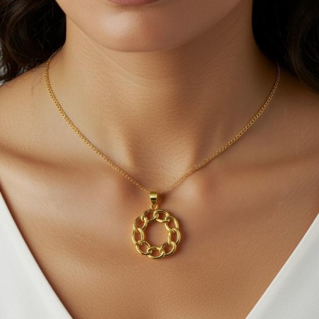 Collier Élégance Intemporelle – Chaîne Finement Conçue avec Pendentif Entrelacé pour une Sophistication Quotidienne