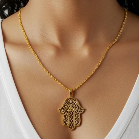 Collier en acier inoxydable– couleur dorée – Protection & Élégance