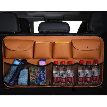 IUKTHHJOR Organisateur de Coffre Voiture pour Mitsubishi Pajero Shogun Montero V80 V87 V93 V97, Suspendu Sac de Rangement Coffre