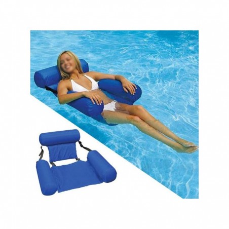 Chaise flottante gonflable pliable, hamac gonflable pour s'asseoir sur l'eau, chaise de piscine gonflable