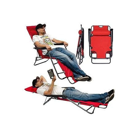 كرسي طويل قابل للطي