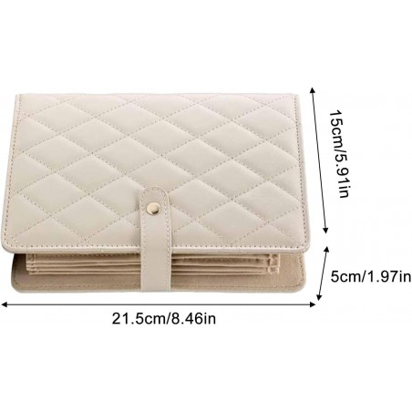 Organisateur de bijoux pour voyage, support de bijoux en cuir, livre de rangement en cuir synthétique, support de bijoux avec