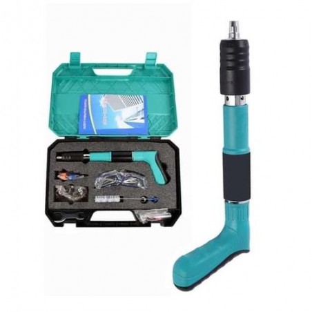 Portable steel nail gun with 20 round nails for cement wall