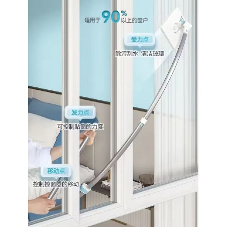 Essuie-glace double face à long manche