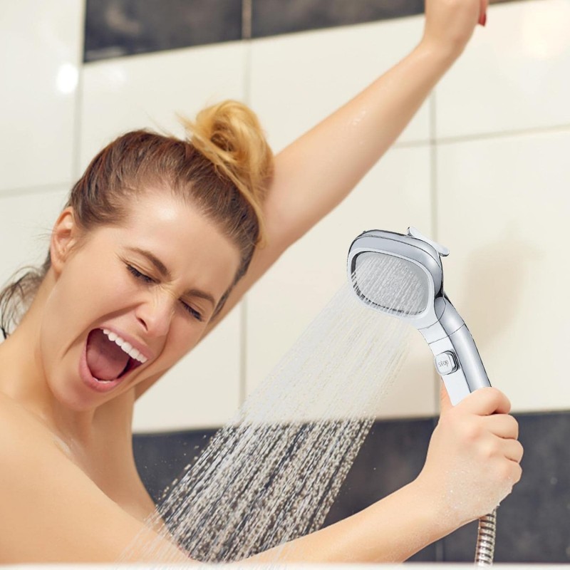 Haute Pression multifonctionnelle Haute Pression avec Fonction d'arrêt – à Effet Pluie Luxe Power Wash pour Nettoyer la