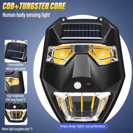 Lumière Solaire Capteur COB+Noyau Tungstène